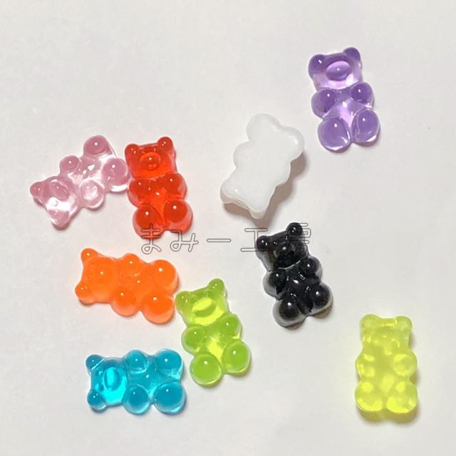 アクリルカボション グミ風 ゼリー風 グミベア くま ベア テディベア 16 10ミリ 全9種類 1個の通販はau Pay マーケット まみー工房