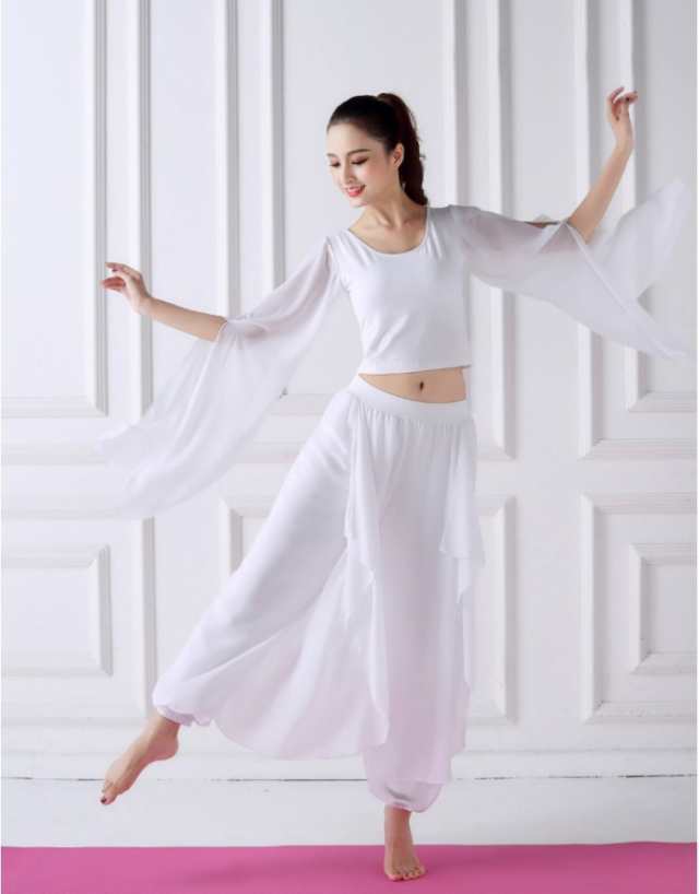 社交ダンス衣装 セットアップ【ホワイト】ウェア トップス スカーチョ 