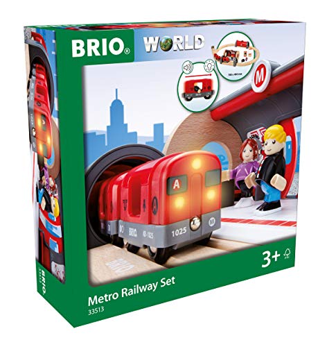 BRIO ( ブリオ ) WORLD メトロレールウェイセット [全20ピース] 対象年齢 3歳~ ( 電車 おもちゃ 木製 レール ) 33513