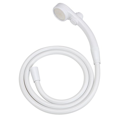 ガオナ これエエやん シャワーヘッドとホースのセット 節水 極細 ストップ (シャワー穴0.3mm 肌触り・浴び心地やわらか 低水圧対応 ホワイト)