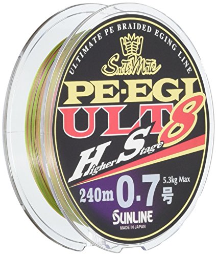 サンライン(SUNLINE) PEライン ソルティメイト PEエギ ULT HS8 240m 0.6号 4.5kg 8本 ホワイト・ピンク・ライトグリ