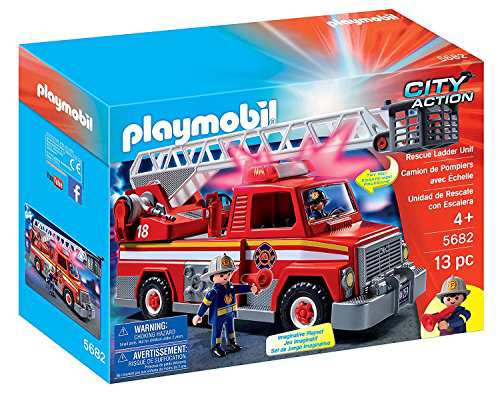 ★ PLAYMOBIL (プレイモービル) レスキューはしご車 消防車 Rescue Ladder Unit 5682 [並行輸入品]