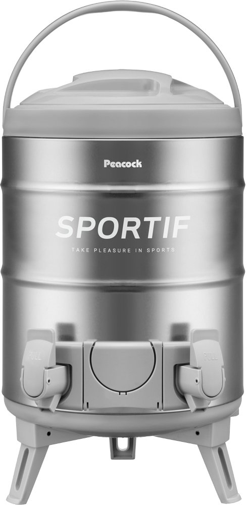 ピーコック 日本製 ステンレス キーパー ジャグ 広口 タイプ Wコック保温 保冷グレー 9.5L INS-W100 Hの通販は 8,394円