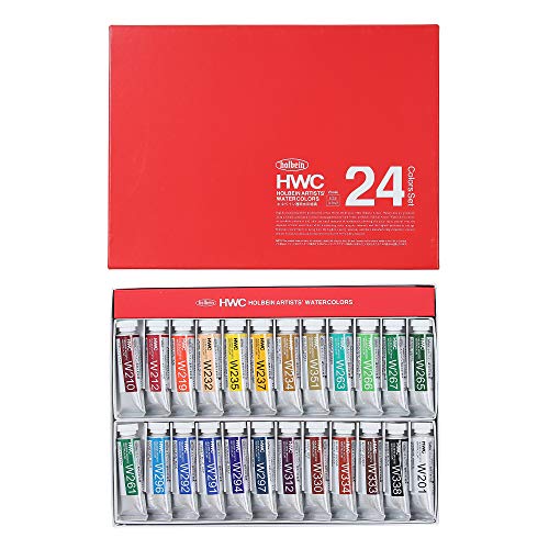 ホルベイン 透明水彩絵具 24色セット W444 3444