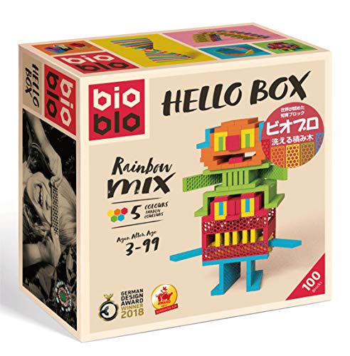 ビオブロ ハローボックス（洗える木製つみ木）／Bioblo Hello box 100ピース