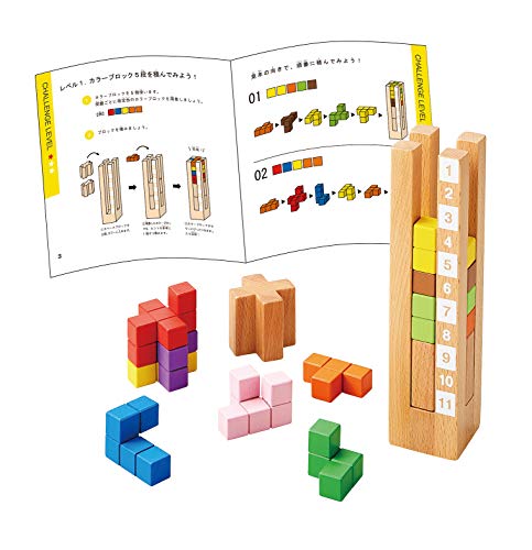 エドインター Ed.Inter リトルジーニアス TOWER タワー 知の贈り物 遊んで学べる74問収録のテキストブック付き タワーにぴったりおさまる