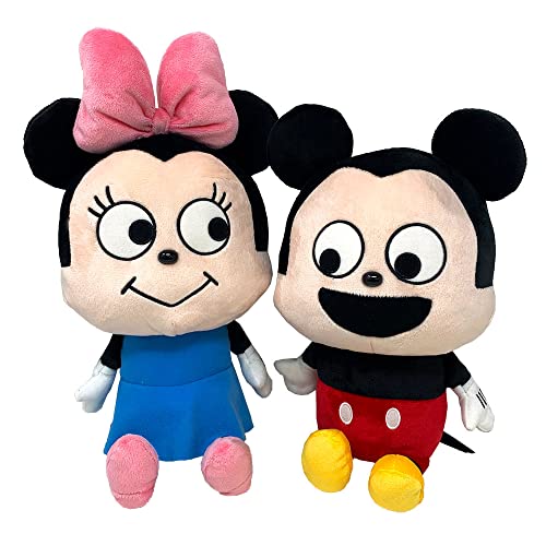 かわいいデザインのぬいぐるみ にしむらゆうじ画 ミッキー＆プルート ぬいぐるみ Vol.2 ミッキー ミニー 全2種セット 約20×14×27cmの通販は 5,171円
