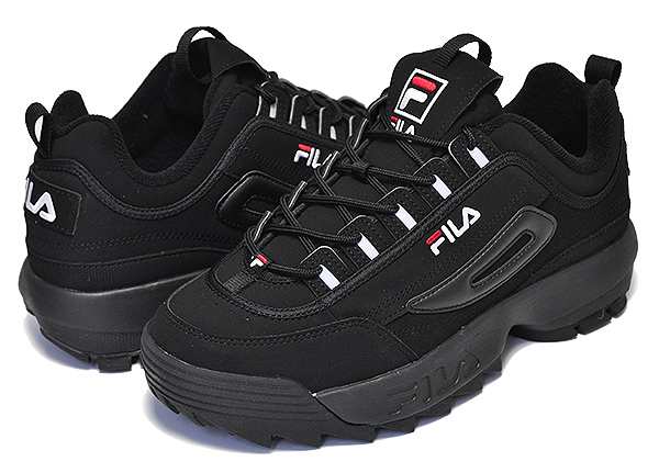 black and grey fila