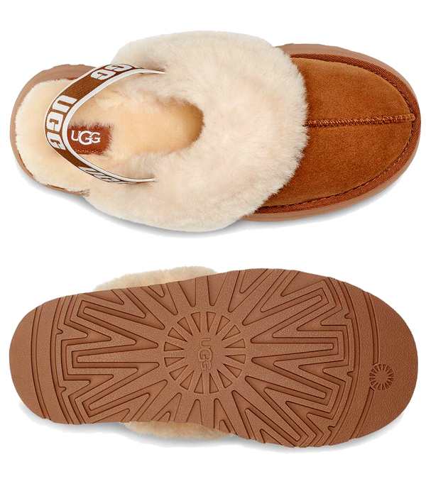 【アグ ウィメンズ ファンケット】UGG WOMENS FUNKETTE 1113474 厚底 ファー サンダル レディース スリッポン チェスナット  ブラック｜au PAY マーケット