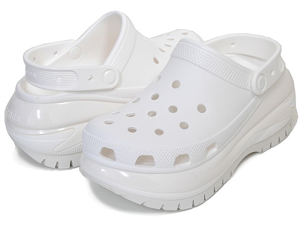 【クロックス クラシック メガクラッシュ クロッグ】crocs CLASSIC MEGA CRUSH CLOG WHITE 207988-100 厚底  プラットフォーム サンダル ｜au PAY マーケット
