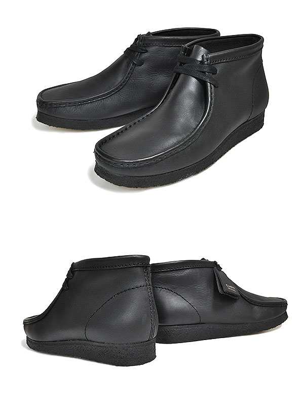 【クラークス ワラビー ブーツ】CLARKS WALLABEE BOOT BLACK LEATHER 26155512 ブラック レザー メンズ  ワラビー アンクルブーツ｜au PAY マーケット