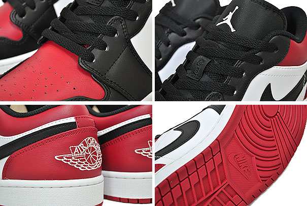 【ナイキ エアジョーダン 1 ロー】NIKE AIR JORDAN 1 LOW BRED TOE gym red/white-black  553558-612 スニーカー AJ1 ブレッドトゥ ジムレ｜au PAY マーケット