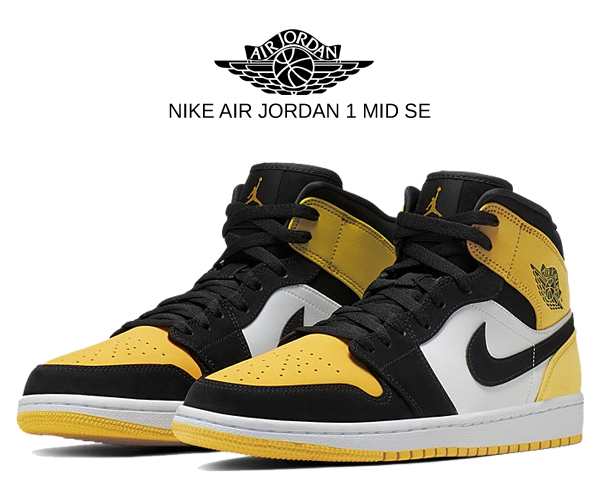 nike air jordan 1 black yellow