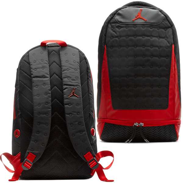 jordan retro 13 backpack black and red