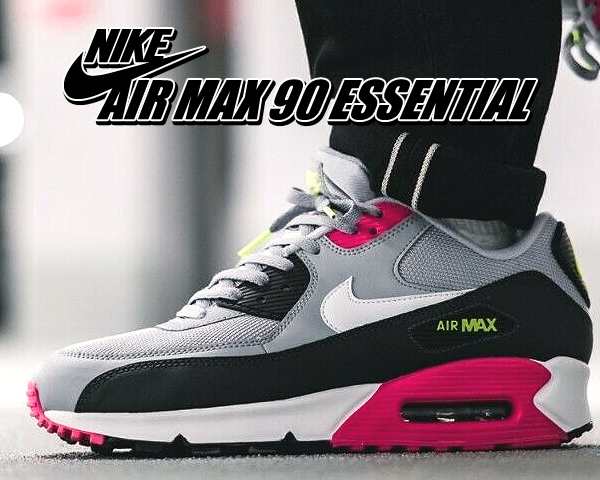 nike air max 90 essential pink grey