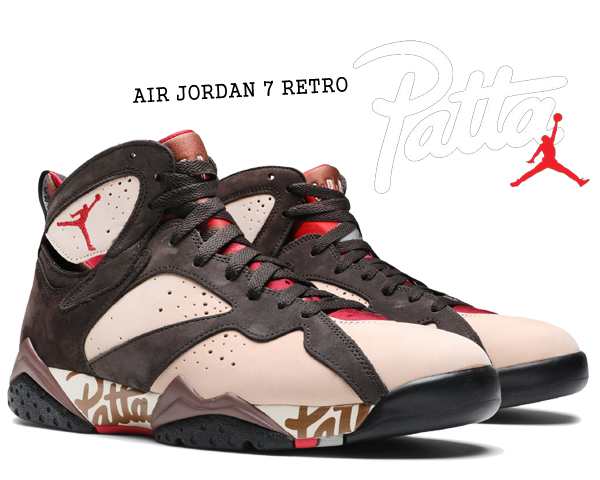 ナイキ エア ジョーダン 7 パタ Nike Air Jordan 7 Retro Patta Shimmer Tough Red Velvet Brown At3375 0 スニーカー パタ レトロ Au Pay マーケット