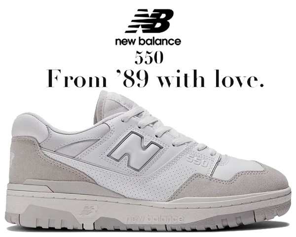 ニューバランス 550】NEW BALANCE BB550NCB width D WHITE/GRAY