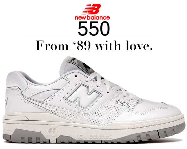 ニューバランス 550】NEW BALANCE BB550PB1 width 2E WHITE GRAY P550