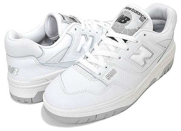 ニューバランス 550】NEW BALANCE BB550PB1 width 2E WHITE GRAY P550