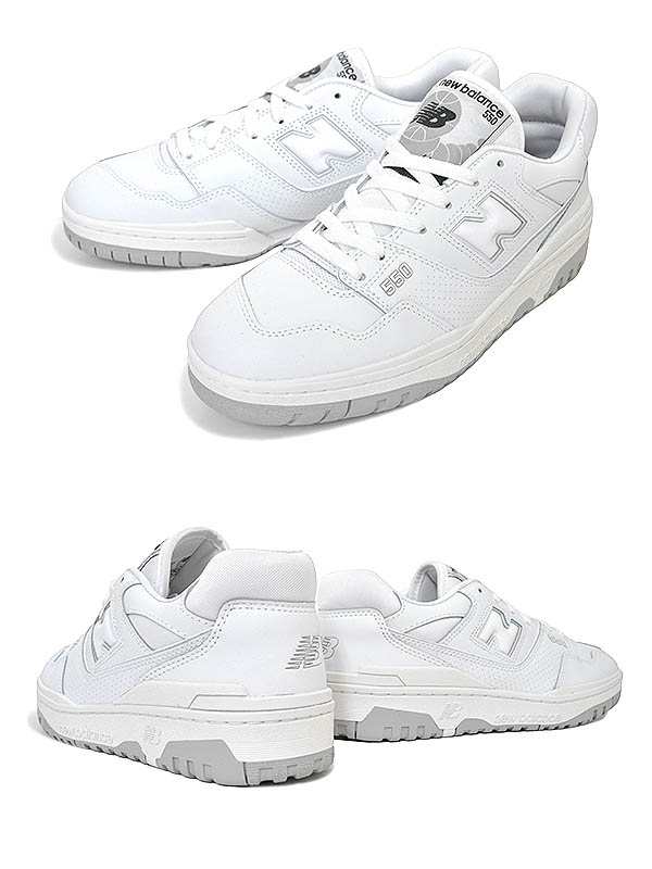 ニューバランス 550】NEW BALANCE BB550PB1 width 2E WHITE GRAY P550