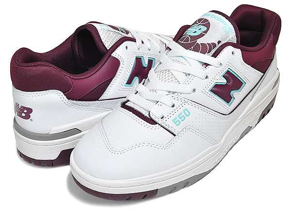 【ニューバランス 550】NEW BALANCE BB550WBG width D スニーカー ホワイト バーガンディ バスケットボール  コートシューズ｜au PAY マーケット