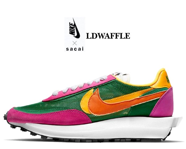 sacai × NIKE LD WAFFLE GREEN