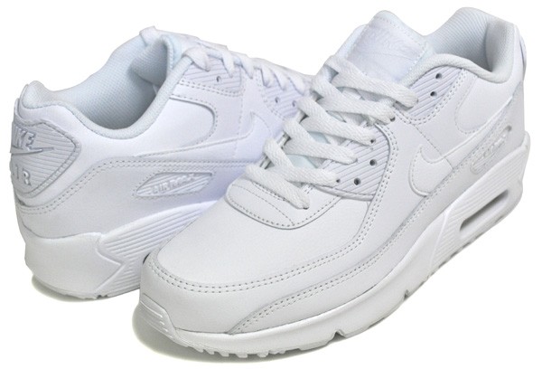 【ナイキ エアマックス 90 レザー ガールズ】NIKE AIR MAX 90 LTR (GS) white/wht-metallic silver  cd6864-100 ホワイト 白 スニーカー ｜au PAY マーケット