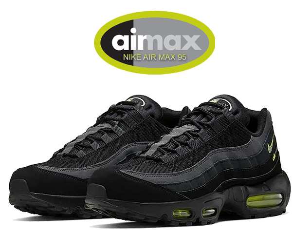 【ナイキ エアマックス 95】NIKE AIR MAX 95 black/lt smoke grey-volt cv1635-002 グラデーション  ボルト イエロー ブラック｜au PAY マーケット