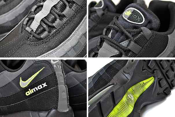 NIKE AIR MAX 95 black/lt smoke grey-volt