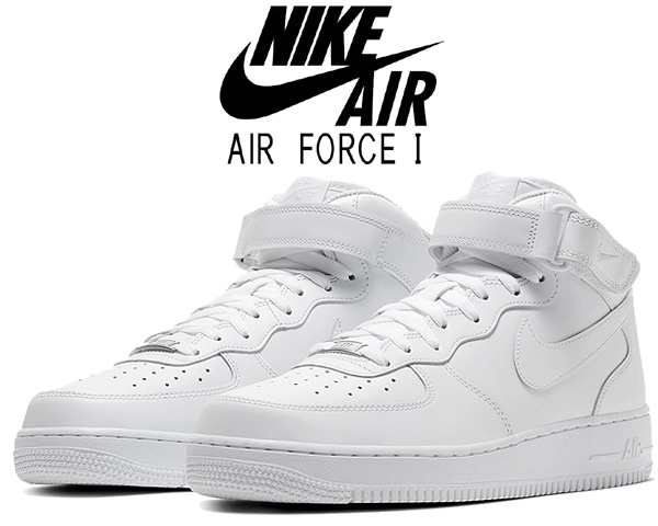 NIKE AirForce1 Mid White  07  24.0cm