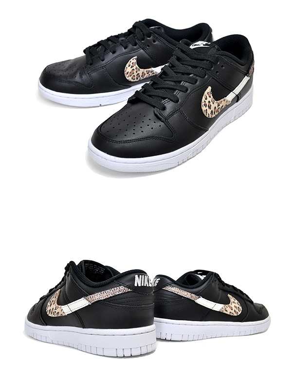 【ナイキ ウィメンズ ダンク ロー SE】NIKE WMNS DUNK LOW SE black/multi-color-black  dd7099-001 アニマルスウッシュ レディース スニ｜au PAY マーケット