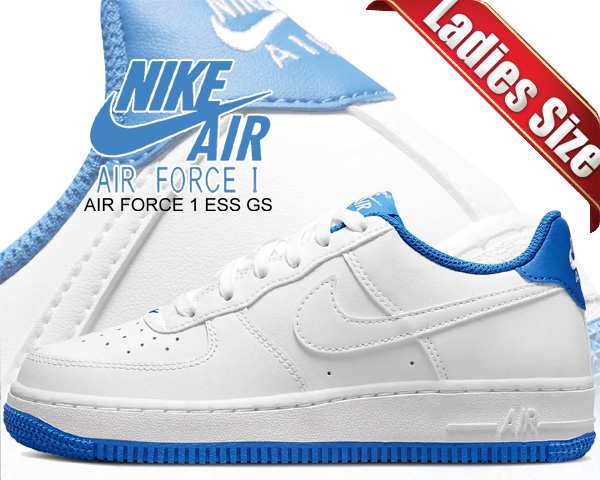 ナイキ エアフォース 1 ガールズ】NIKE AIR FORCE 1 ESS (GS) white ...