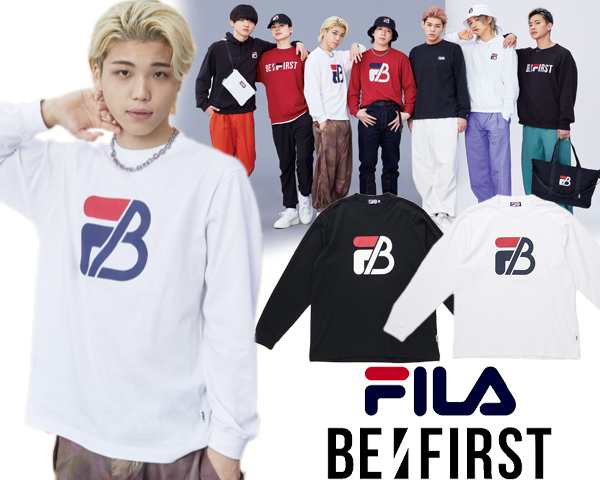 フィラ × ビーファースト プリント ロングスリーブ Tシャツ】FILA x BE