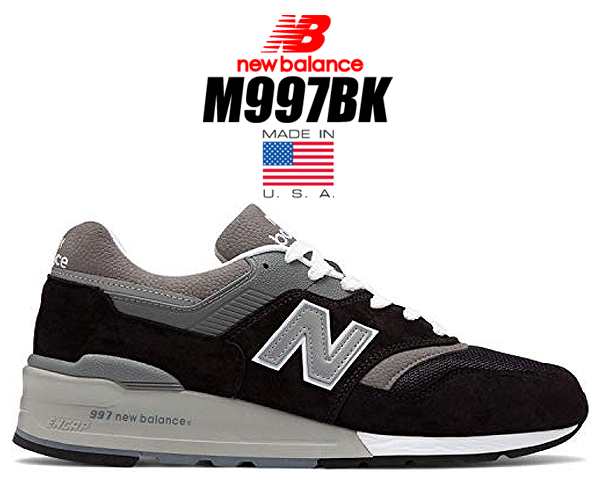 new balance 997 made in usa black