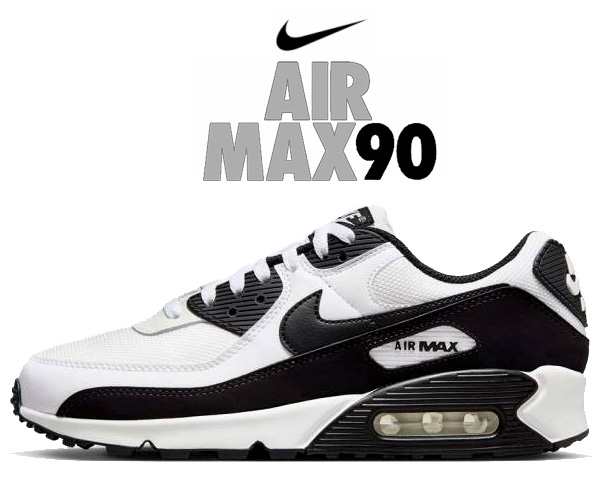 ナイキ エアマックス 90】NIKE AIR MAX 90 white/black-wht cn8490-101