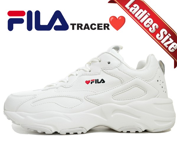 フィラ レイ トレーサー ハート】FILA RAY TRACER HEART WHITE/RED