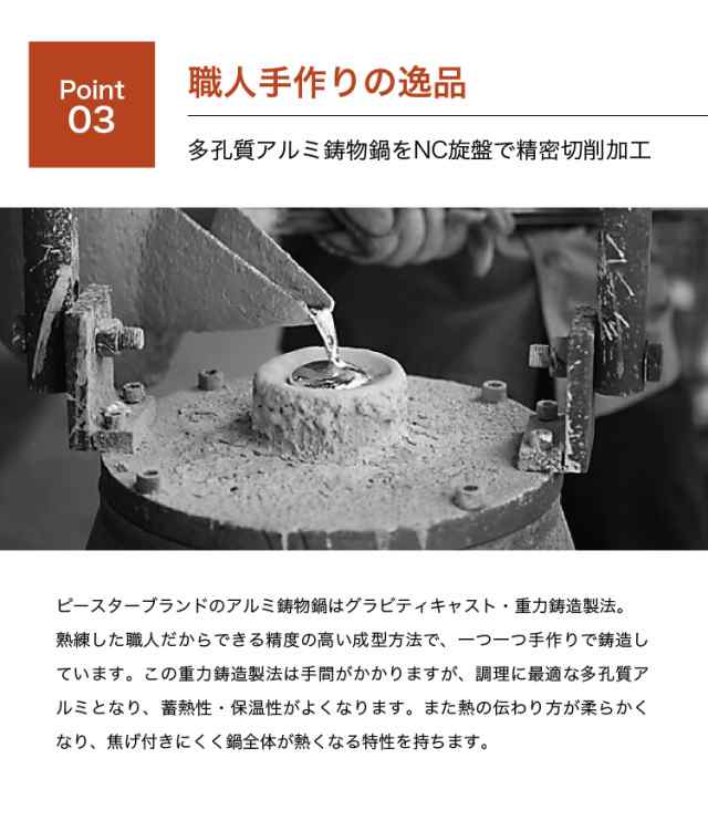 Peacetar Black Label 土鍋風卓上鍋 24cm クールグレー 24センチ PBL-DM24 一人暮らし 新生活 ピースター 万能鍋 アルミ合金 アルミ鋳物 セラミックコーティング 深型 料理 IH対応 ガスコンロ 調理器具 時短 簡単 便利 グレー ブラック プレゼント