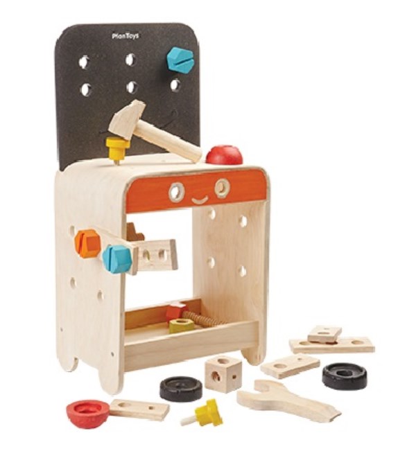 プラントイ PLANTOYS ワークベンチ 5541 木のおもちゃ 知育玩具 ブロック 工具