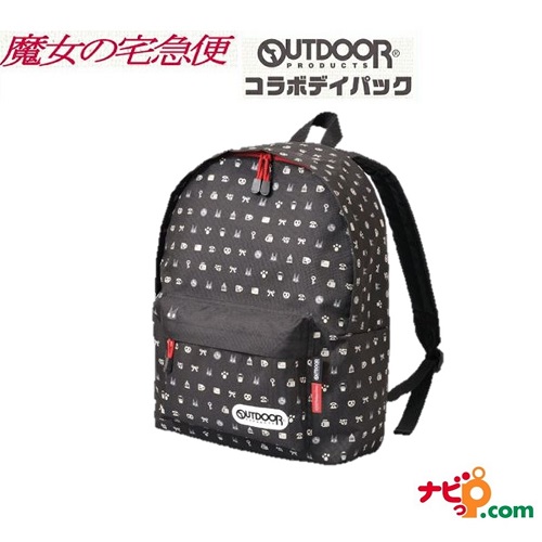 アウトドアのリュックが魔女の宅急便とコラボ！ジジの刺繍入り！ 魔女の宅急便 デイパック OUTDOOR