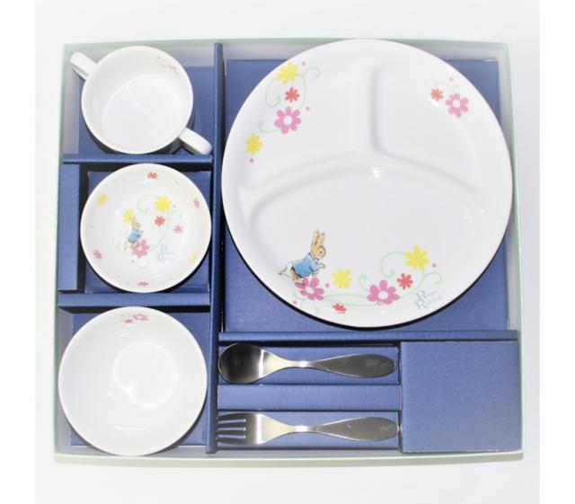ピーターラビット 強化磁器食器 フルール おぎそ OGISO SET-0039 子ども用 食器セット キッズ食器 食洗器対応 レンジ対応 お食い初め_6