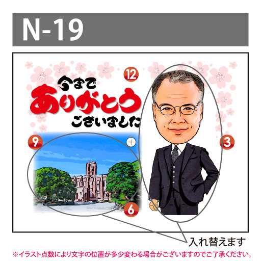 退職祝いの似顔絵時計 小サイズ N 19 退職 定年退職 記念品 プレゼント 似顔絵 60代 送別会 メッセージ ギフトの通販はau Pay マーケット 似顔絵ギフトのピカソランド