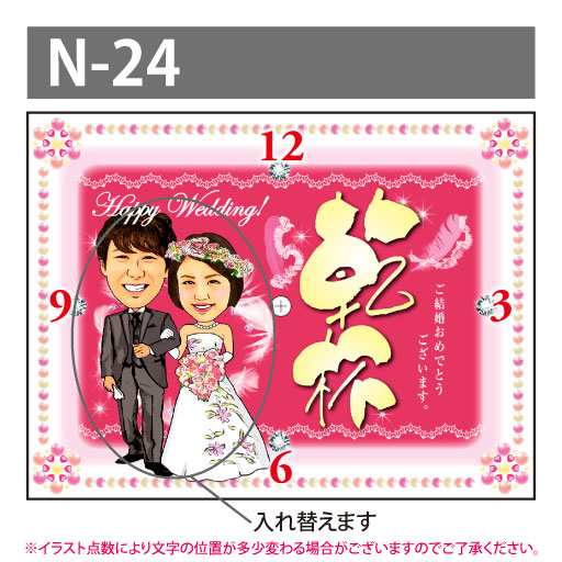 結婚祝いの似顔絵時計 大サイズ N 24 結婚 祝い 絵 プレゼント サプライズ 時計 メッセージ ギフトの通販はau Pay マーケット 似顔絵ギフトのピカソランド