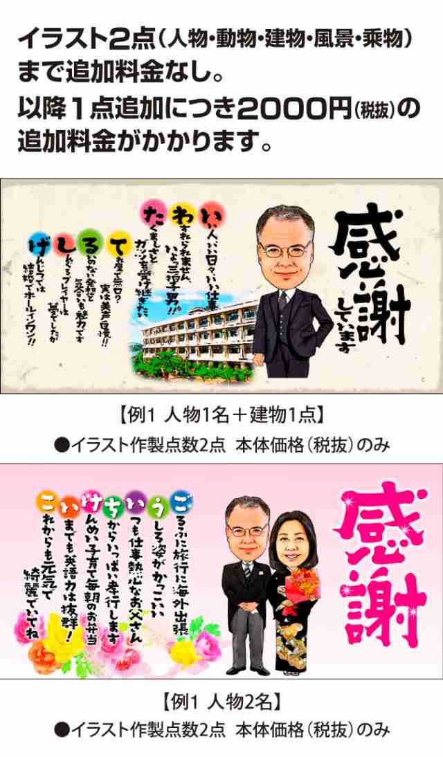 似顔絵名前詩 P-2 ロングヨコ名前 詩 名前ポエム 退職祝い 定年退職 60代 上司 先輩 プレゼント ギフト｜au PAY マーケット