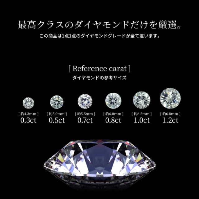 ダイヤモンド ネックレス プラチナ 一粒ダイヤ 0.5-1.2ct FL IF VVS VS 