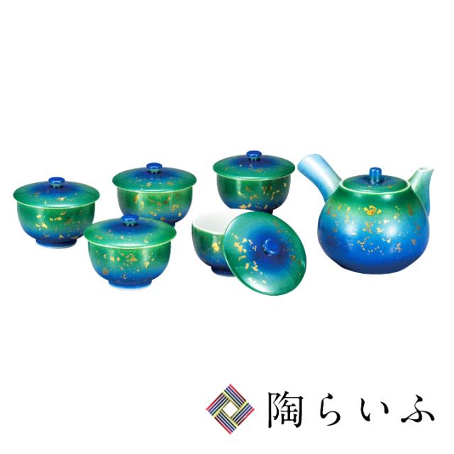 九谷焼 蓋付茶器 金箔釉彩 送料無料 和食器 急須 湯呑 汲出 セット ギフト 人気 贈り物 結婚祝い 内祝い お祝い の通販はau Pay マーケット 使う 贈る 九谷焼ショップ陶らいふ
