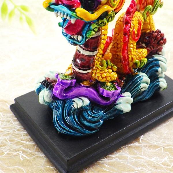 樹脂製カラー風水　龍ミニ置物 龍 風水 2個セット　縁起物 龍の置物 龍 置物 龍グッズ 樹脂製ラッキーカラー風水龍ミニFタイプ