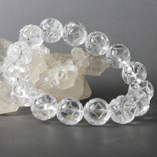パワーストーン ブレスレット AA級 水晶 古銭彫 ブレスレット 14mm 天然石 アクセサリー天然石 ブレスレット パワーストーン 天然石 腕輪 ブレスレット ストーンブレスレット 送料無料 6,591円