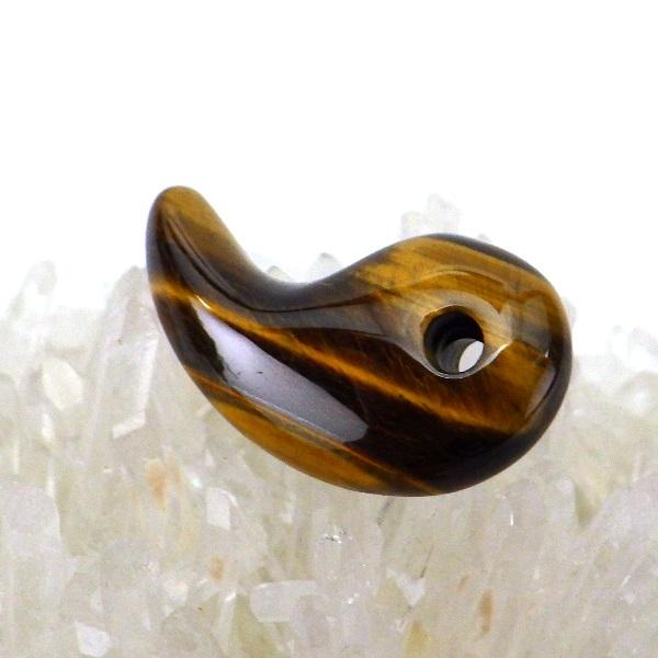 タイガーアイ 虎目石 勾玉 天然石 パワーストーン お守り 金運アップ