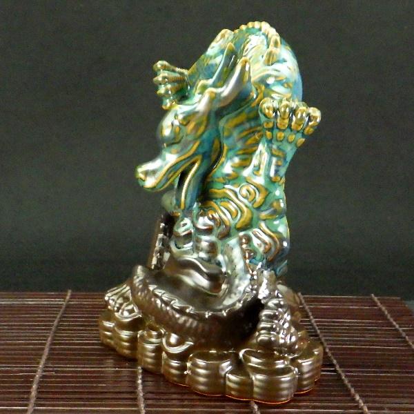 倒流香炉 香炉 龍 陶器 逆流香炉 お香セット お香アロマ お香 浄化 龍の置物 龍神 龍神様 風水置物 風水グッズ 風水インテリア 開運グッズ 風水 2026 (招財福煙青龍倒流香炉 倒流香付) 送料無料_4