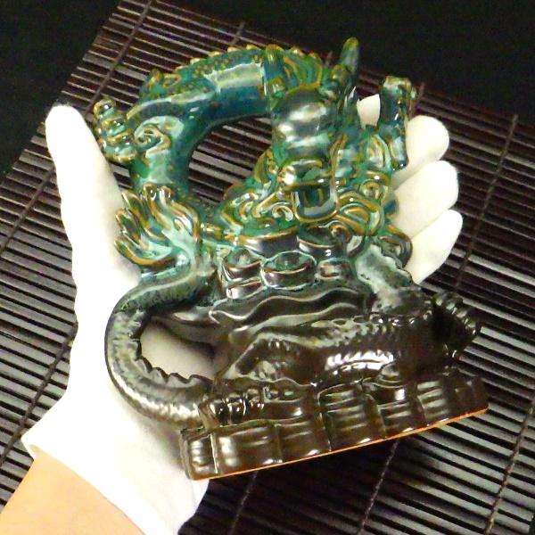 倒流香炉 香炉 龍 陶器 逆流香炉 お香セット お香アロマ お香 浄化 龍の置物 龍神 龍神様 風水置物 風水グッズ 風水インテリア 開運グッズ 風水 2026 (招財福煙青龍倒流香炉 倒流香付) 送料無料_7